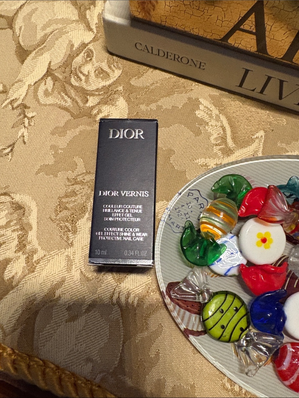 Dior Vernis Nail Polish Box with Colorful Glass Candy Accents